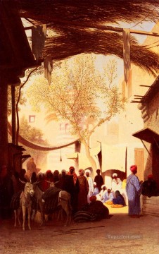 マーケットプレイス カイロ アラビア東洋学者 シャルル・セオドール・フレール Oil Paintings